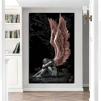 Póster Ángel Sentado con Alas - Cuadro Decorativo para Sala de Estar - Image 2