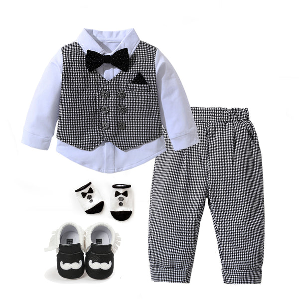 Traje Caballero de Manga Larga para Bebé - Primavera y Otoño