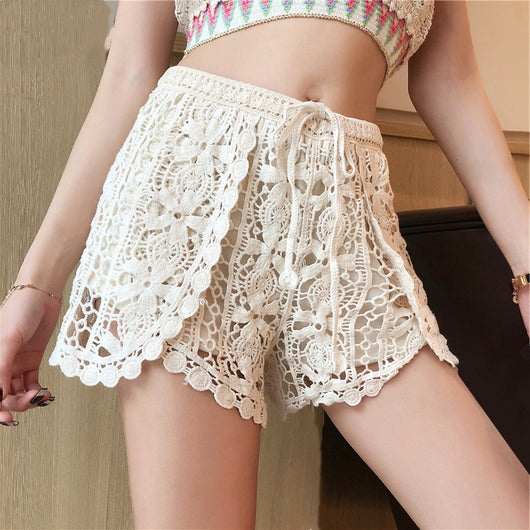 Traje de Baño Crochet Backless con Detalles de Perlas - Image 7