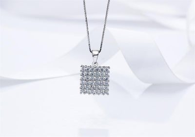 Collar de Plata 925 con Circonita Micro-incrustada y Cadena de Caja - Image 13