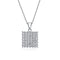 S925 Sterling Silver Micro-inlaid Zircon Pendant Box Chain White