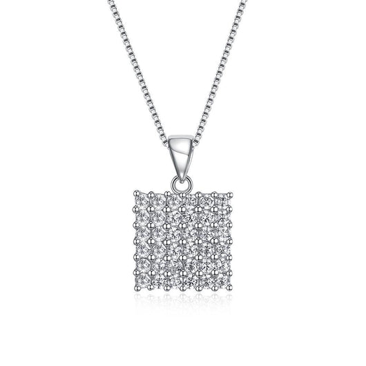 Collar de Plata 925 con Circonita Micro-incrustada y Cadena de Caja - Image 4