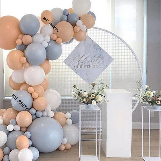 Set de Globos Macaron Naranja y Gris para Bodas y Eventos - Image 7