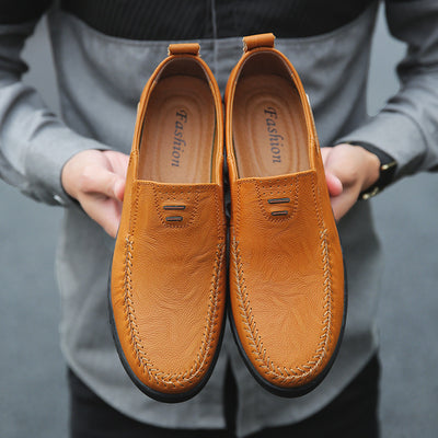 Zapatos Casuales de Cuero Transpirable con Cierre Fácil para Hombre - Image 6