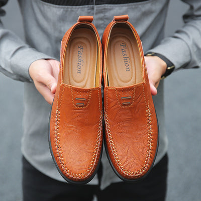 Zapatos Casuales de Cuero Transpirable con Cierre Fácil para Hombre - Image 4