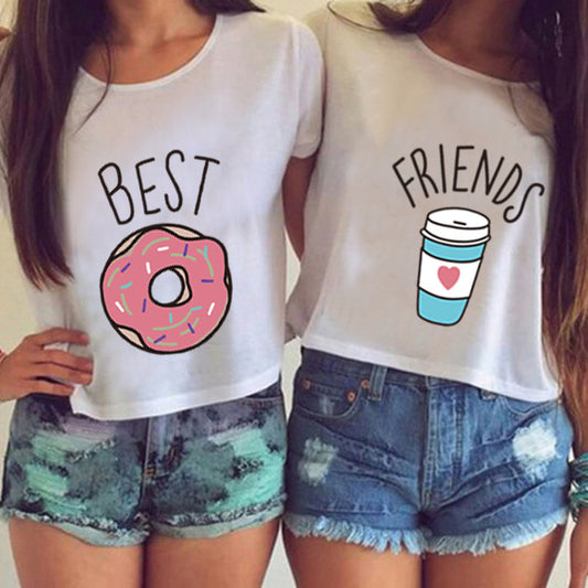 Camiseta Suelta Estampada para Mujer