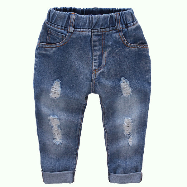 Pantalones Vaqueros Rotos para Niños - Estilo Casual Primavera Otoño
