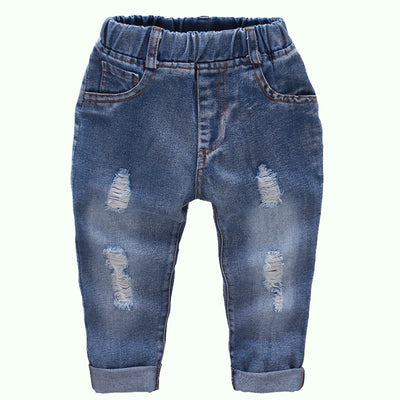 Pantalones Vaqueros Rotos para Niños - Estilo Casual Primavera Otoño