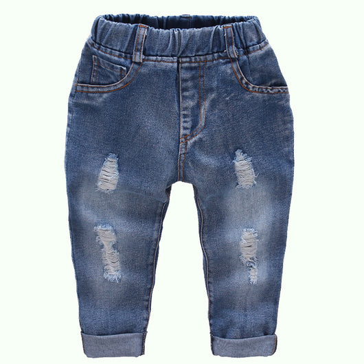 Pantalones Vaqueros Rotos para Niños - Estilo Casual Primavera Otoño