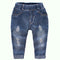 Calça Jeans Rasgada para Crianças - Estilo Casual Primavera Outono