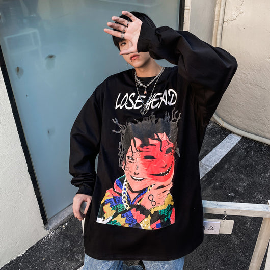 Playera de Manga Larga con Estampado de Personaje Cartoon - Estilo Urban para Hombre - Image 16