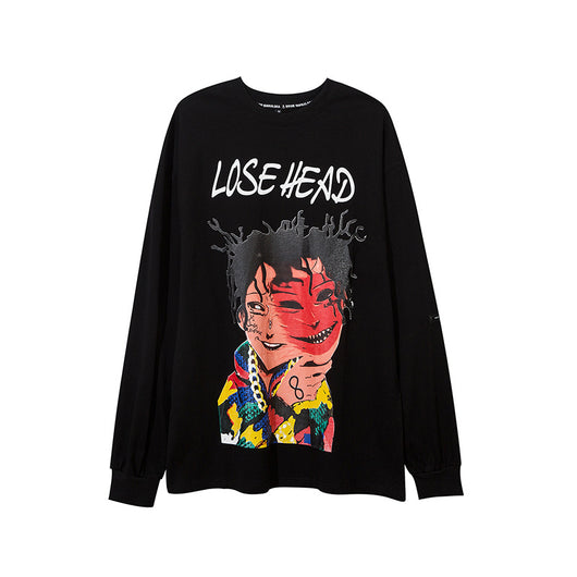 Playera de Manga Larga con Estampado de Personaje Cartoon - Estilo Urban para Hombre - Image 3