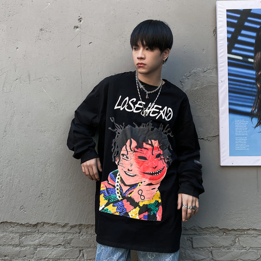 Playera de Manga Larga con Estampado de Personaje Cartoon - Estilo Urban para Hombre - Image 5