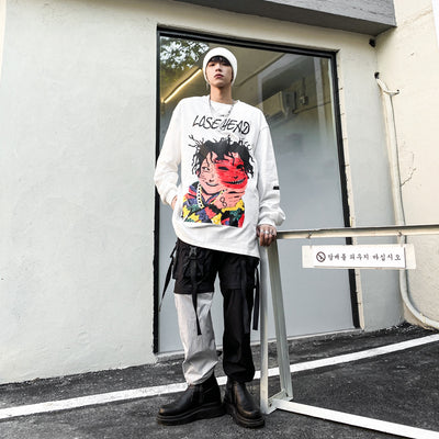 Playera de Manga Larga con Estampado de Personaje Cartoon - Estilo Urban para Hombre - Image 6