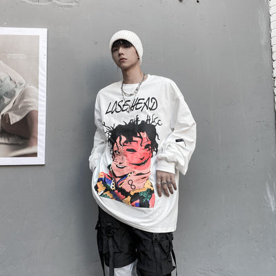 Playera de Manga Larga con Estampado de Personaje Cartoon - Estilo Urban para Hombre - Image 12