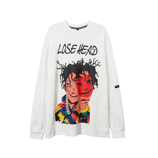 Playera de Manga Larga con Estampado de Personaje Cartoon - Estilo Urban para Hombre - Image 8
