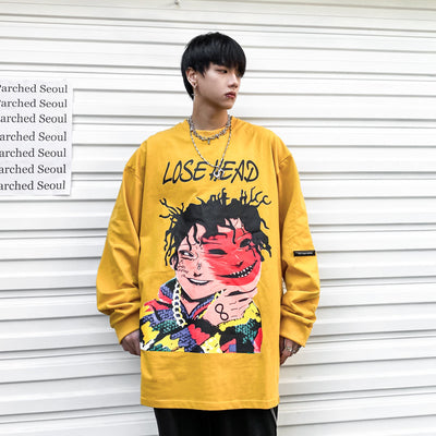 Playera de Manga Larga con Estampado de Personaje Cartoon - Estilo Urban para Hombre - Image 14