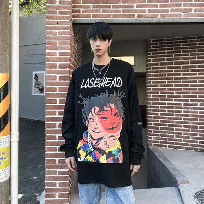 Playera de Manga Larga con Estampado de Personaje Cartoon - Estilo Urban para Hombre - Image 9