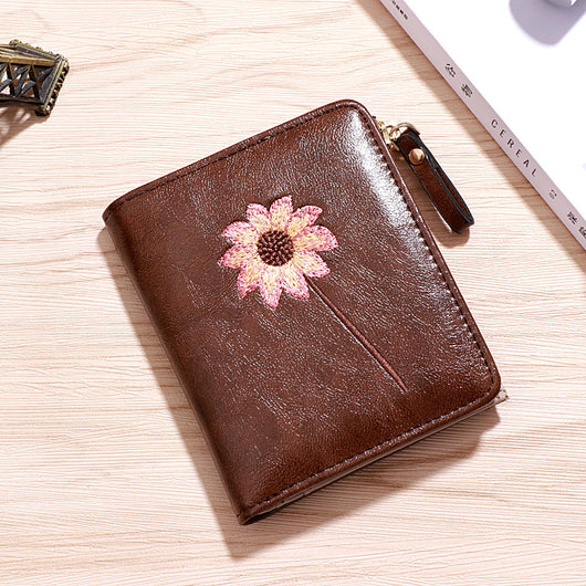 Billetera Compacta para Mujer con Cierre y Monedero Integrado - Image 5