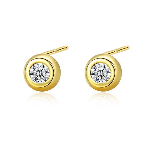 Aretes de Circón Estilo Japonés y Coreano - Diseño Minimalista