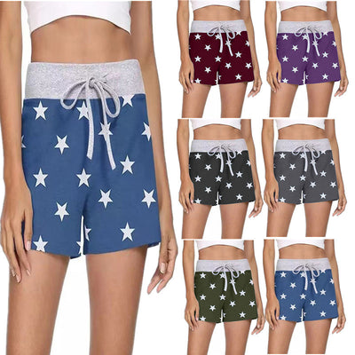 Shorts Deportivos con Cordón y Estrella de Cinco Puntas