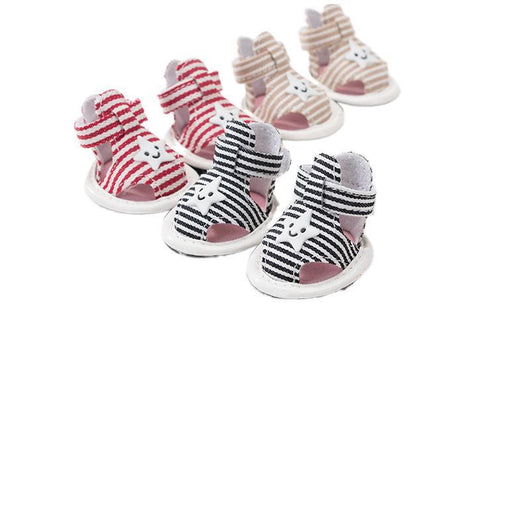 Sandalias de Lona a Rayas para Perros - Zapatos Transpirables con Suela Antideslizante - Image 8