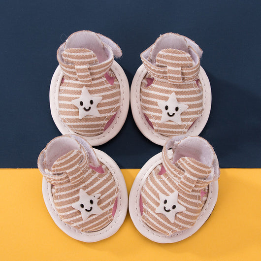 Sandalias de Lona a Rayas para Perros - Zapatos Transpirables con Suela Antideslizante - Image 10