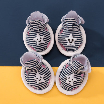 Sandalias de Lona a Rayas para Perros - Zapatos Transpirables con Suela Antideslizante - Image 2