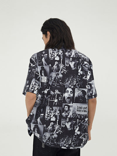 Playera Manga Corta Estampado Blanco y Negro Total - Image 4