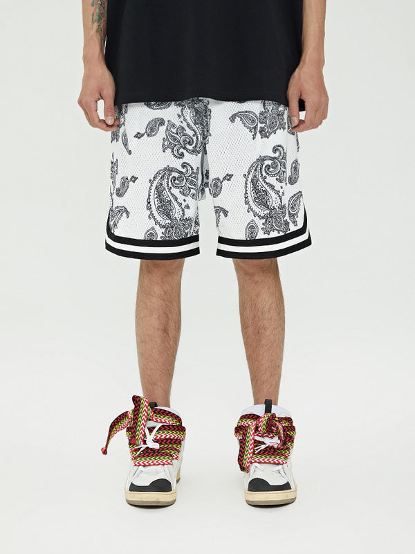 Shorts Estampados de Malla Transpirable con Diseño Anacardo