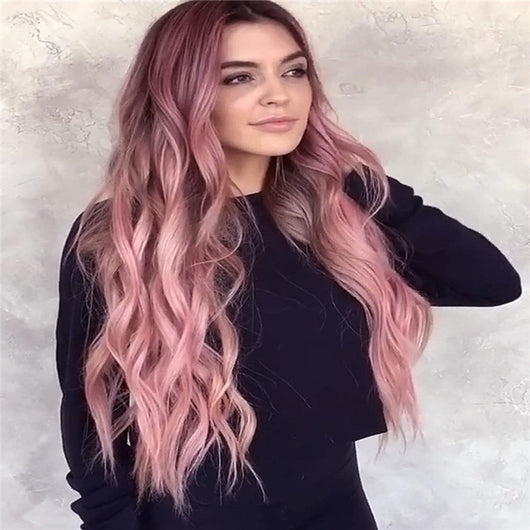 Peluca Larga Ondulada Estilo Harajuku - Cabello Rizado Voluminoso Púrpura - Image 5
