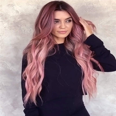 Peluca Larga Ondulada Estilo Harajuku - Cabello Rizado Voluminoso Púrpura - Image 4