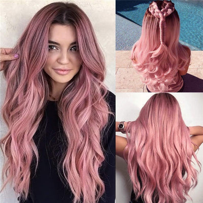 Peluca Larga Ondulada Estilo Harajuku - Cabello Rizado Voluminoso Púrpura - Image 3