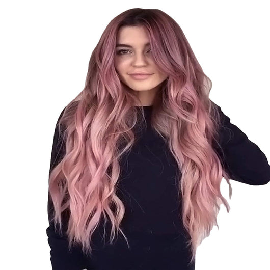 Peluca Larga Ondulada Estilo Harajuku - Cabello Rizado Voluminoso Púrpura