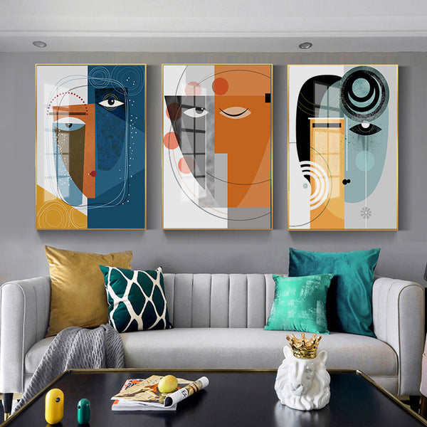 Cuadro Decorativo Líneas Geométricas Abstractas - Arte Moderno de Pared