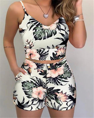 Shorts Elegantes con Tirantes Estampados para Mujer - Corte Slim Verano - Image 10