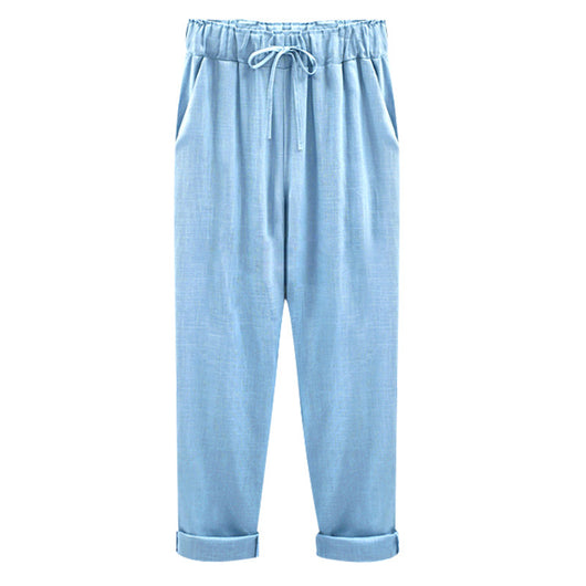 Pantalones de Lino Sueltos y Ligeros para Mujer - Image 12
