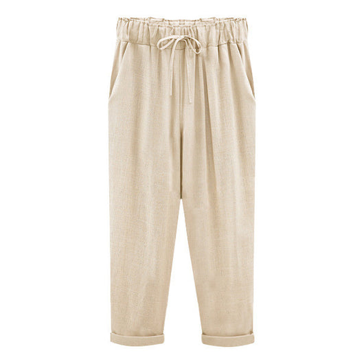Pantalones de Lino Sueltos y Ligeros para Mujer - Image 10