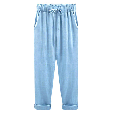 Pantalones de Lino Sueltos y Ligeros para Mujer - Image 5