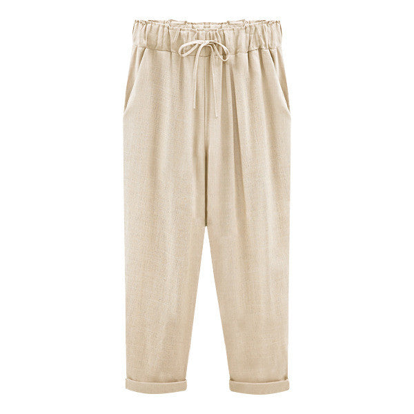 Pantalones de Lino Sueltos y Ligeros para Mujer - Image 3