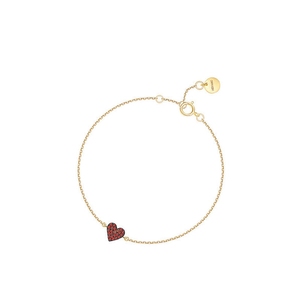 Pulsera de Plata 925 con Cristales Brillantes y Símbolo Minimalista