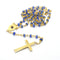 Box Cross Border Trade Azul Crystal Rosary Dorado