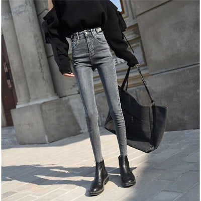 Jeans Cintura Alta Estilo Coreano para Mujer - Image 4