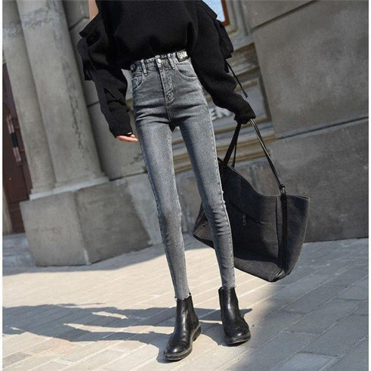 Jeans Cintura Alta Estilo Coreano para Mujer - Image 4