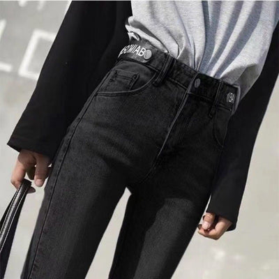 Jeans Cintura Alta Estilo Coreano para Mujer - Image 5