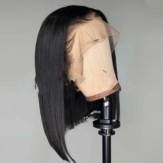 Peluca Bob Corta de Encaje Frontal - Fibra Sintética Premium Estilo Europeo - Image 9
