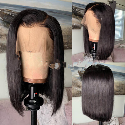 Peluca Bob Corta de Encaje Frontal - Fibra Sintética Premium Estilo Europeo - Image 7