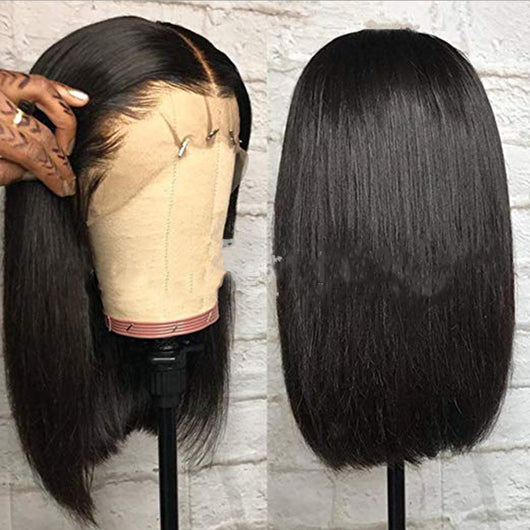 Peluca Bob Corta de Encaje Frontal - Fibra Sintética Premium Estilo Europeo - Image 8