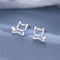 Aretes de Plata 925 Hueca con Diseño de Gato