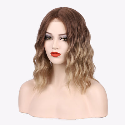 Peluca Corta Rizada para Mujer con Encaje Frontal - Image 9